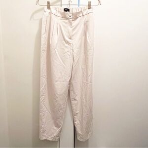 Lulus NWT White High Rise‎ Pants Covered Button Zip Fly Pockets
